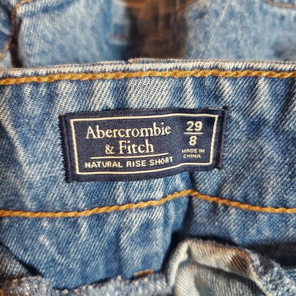 Abercrombie & Fitch Natural Rise Short Women's Size 29 / 8 Button Fly with Belt - Picture 8 of 15